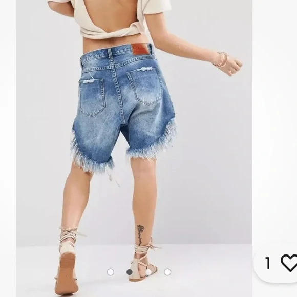 One Teaspoon NWOT Frankies Low-Slung Drop Rise Baggy Denim Boyfriend Shorts 4 - Picture 5 of 10